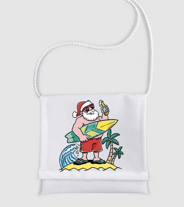 Santa Claus Summer model alb pe tricou