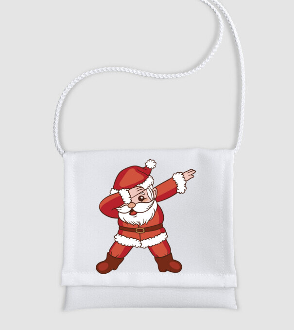 Santa Dab model alb pe tricou
