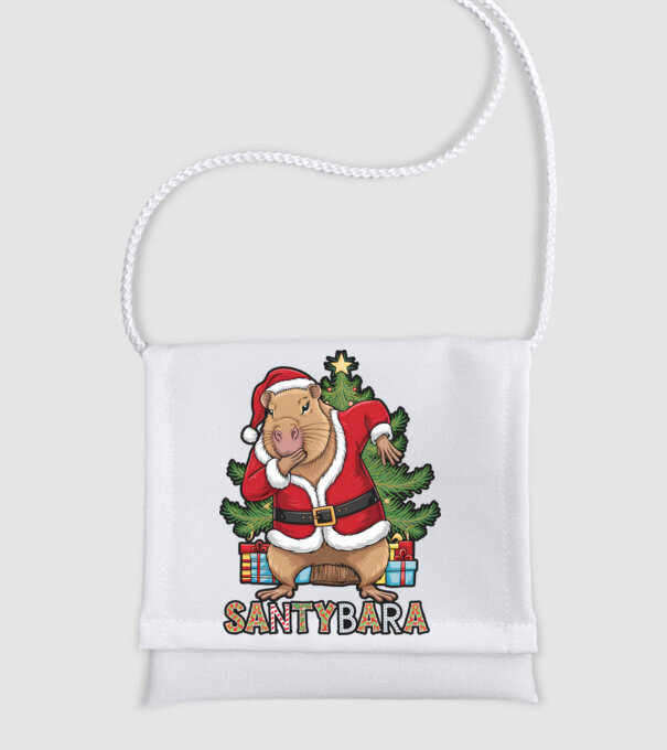Santybara model alb pe tricou