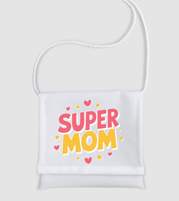 Super Mom Negru model alb pe tricou