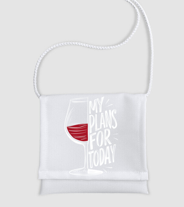 Wine Plans For Today Negru model alb pe tricou