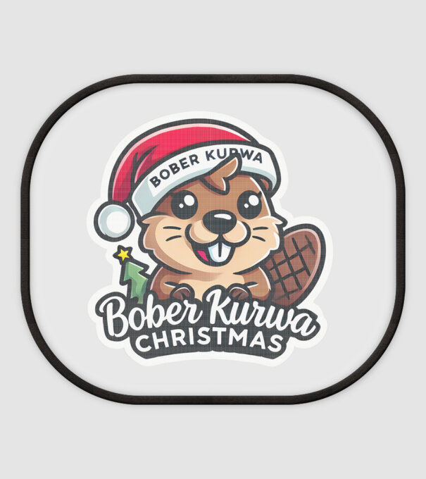 Bober Kurwa Christmas 1 model alb pe tricou