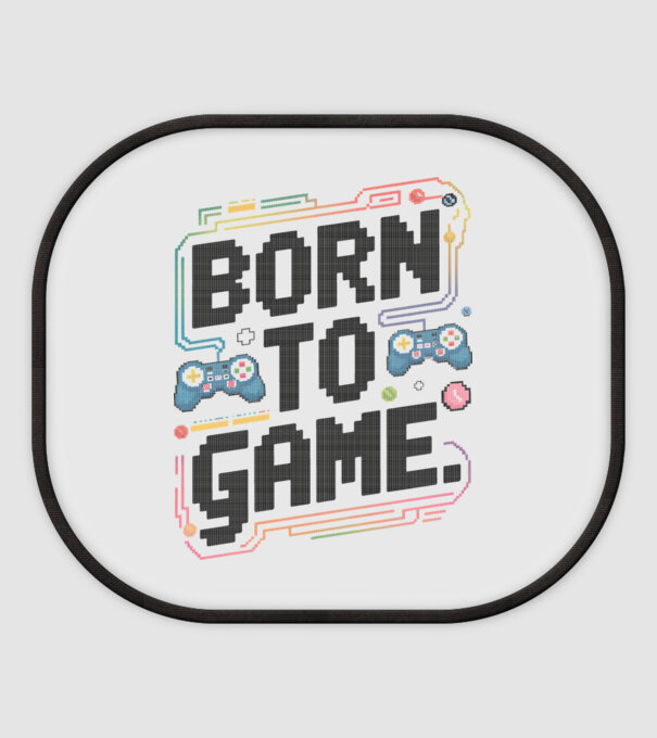 Born to Game Pixel Alb model alb pe tricou