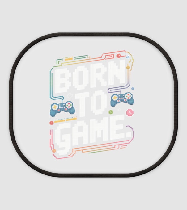 Born to Game Pixel Negru model alb pe tricou