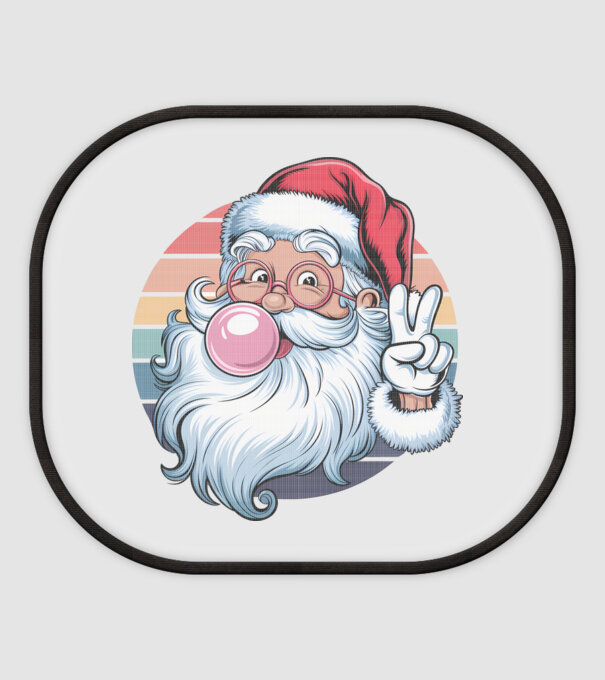 Bubble gum santa model alb pe tricou