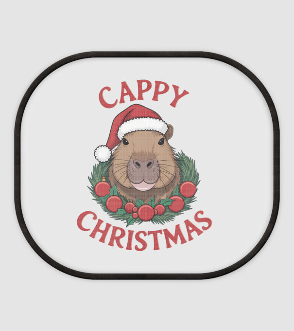 Cappy Christmas 2 model alb pe tricou