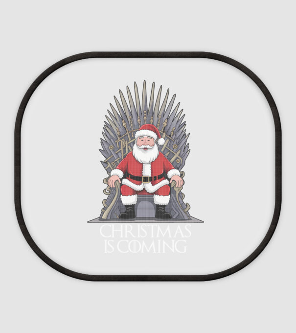 Christmas is Coming Negru model alb pe tricou