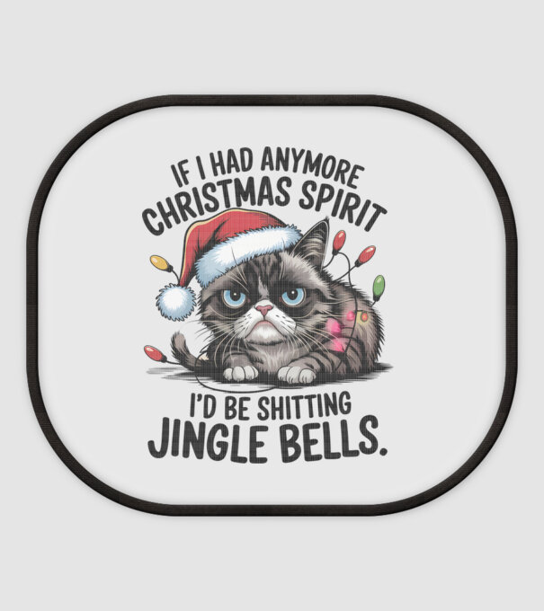 Christmas Spirit Grumpy Cat Alb model alb pe tricou