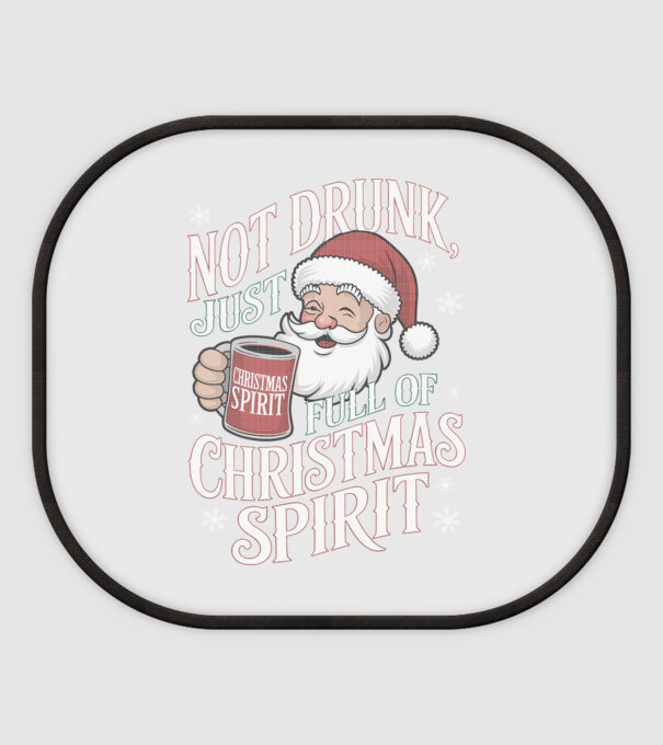 Christmas Spirit Santa model alb pe tricou