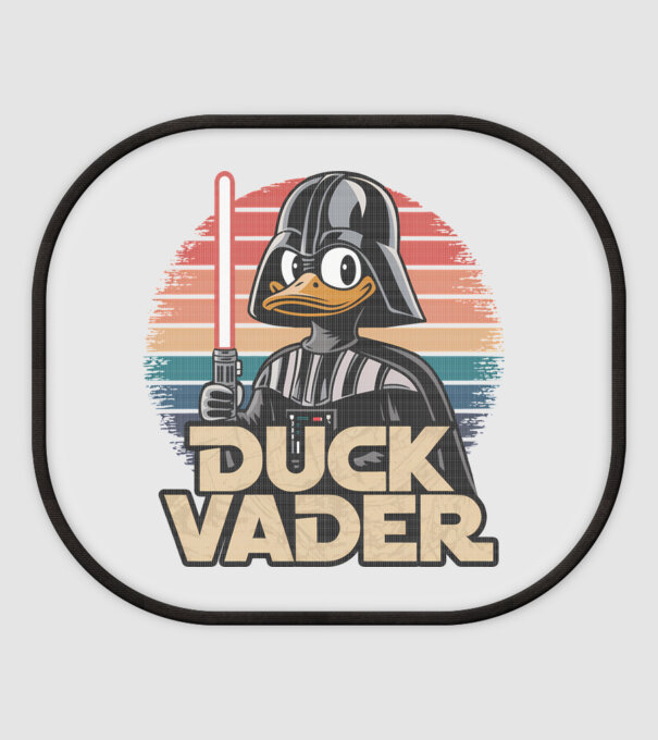 Duck Vader model alb pe tricou