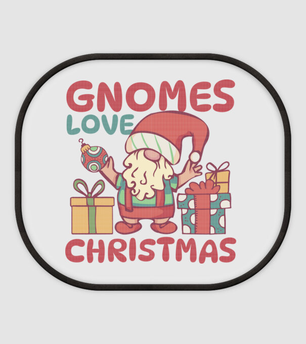 Gnomes LOVE Christmas model alb pe tricou
