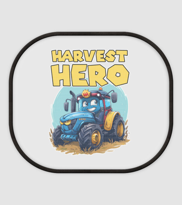 Harvest Hero Tractor model alb pe tricou
