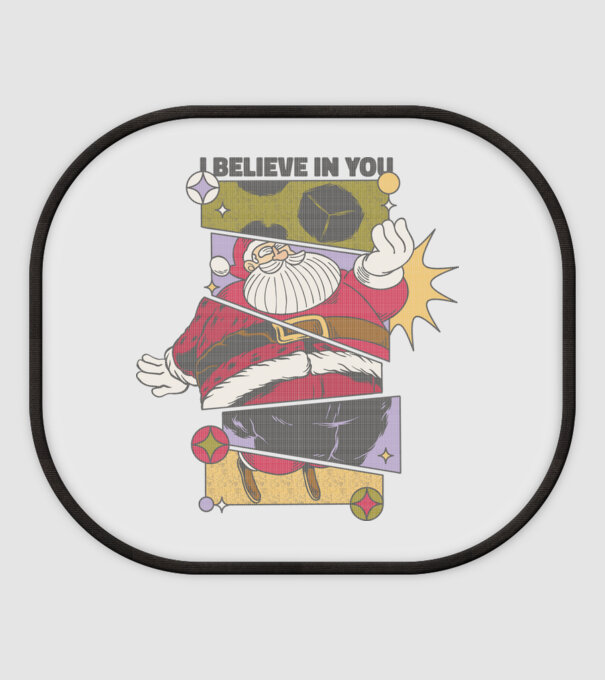 I believe in you Santa model alb pe tricou