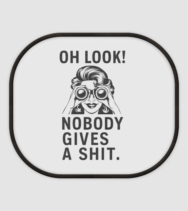 Nobody Gives a shit model alb pe tricou