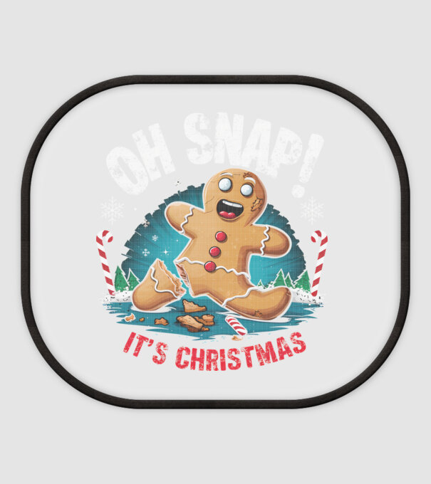 Oh snap! It's christmas Negru model alb pe tricou