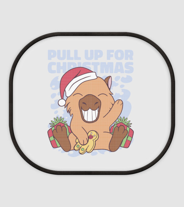 Pull up for christmas Capybara model alb pe tricou