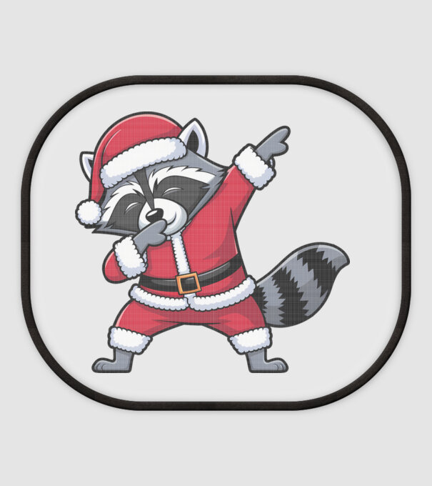 Raton Dab Xmas model alb pe tricou