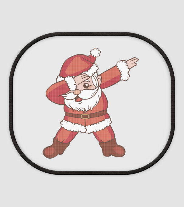 Santa Dab model alb pe tricou