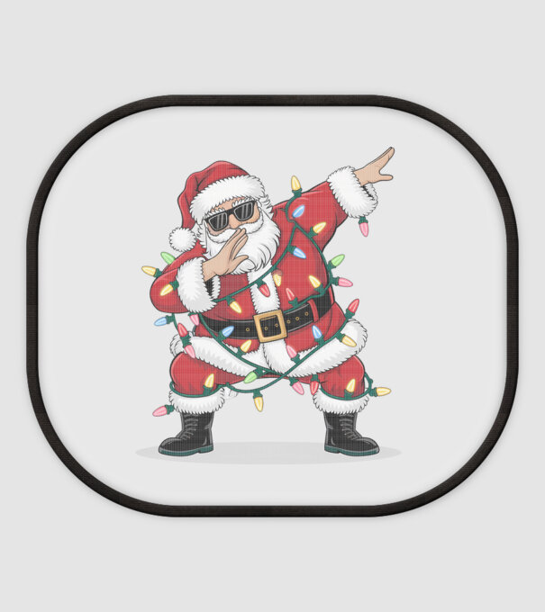 Santa Dab model alb pe tricou