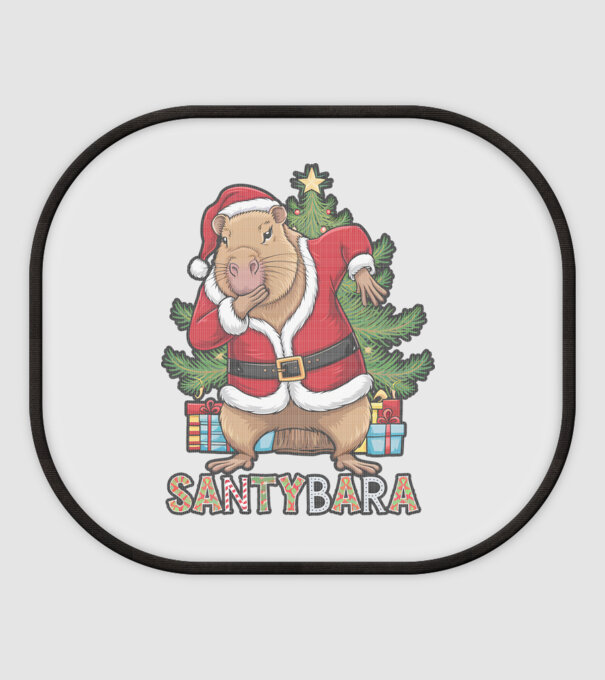 Santybara model alb pe tricou