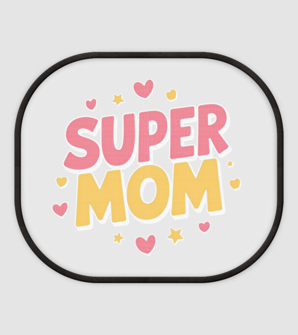 Super Mom Negru model alb pe tricou