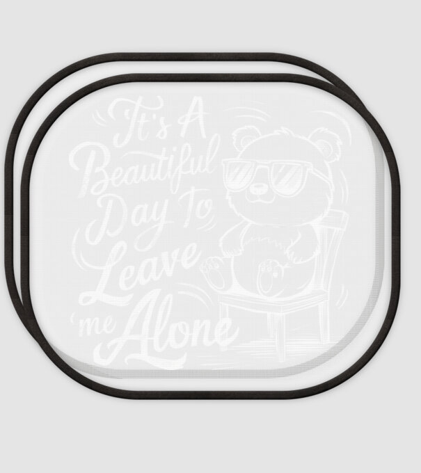 Beautiful day to leave me alone Negru model alb pe tricou