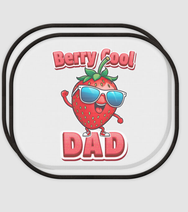 Berry Cool Dad Strawberry model alb pe tricou