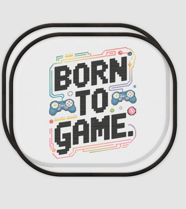Born to Game Pixel Alb model alb pe tricou