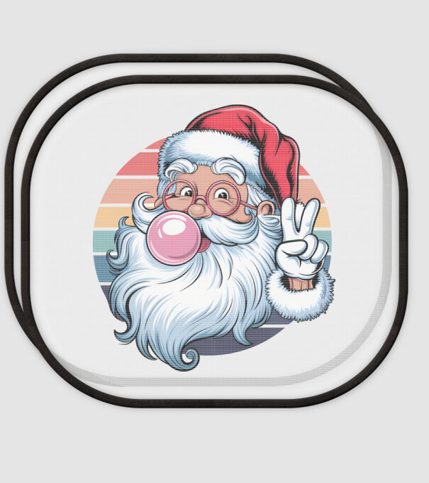 Bubble gum santa model alb pe tricou