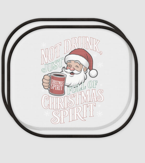 Christmas Spirit Santa model alb pe tricou