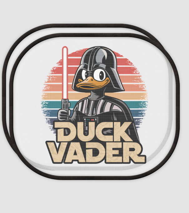 Duck Vader model alb pe tricou
