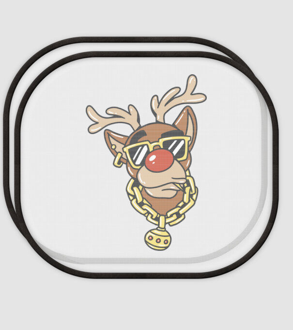 Gangster Reindeer model alb pe tricou