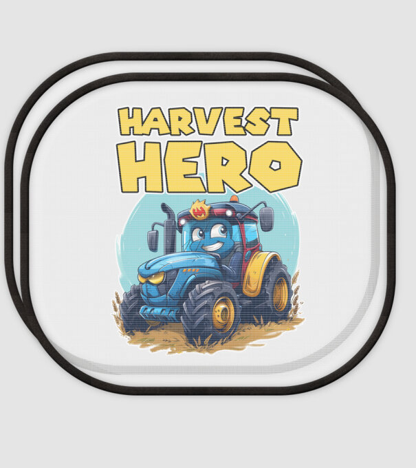 Harvest Hero Tractor model alb pe tricou
