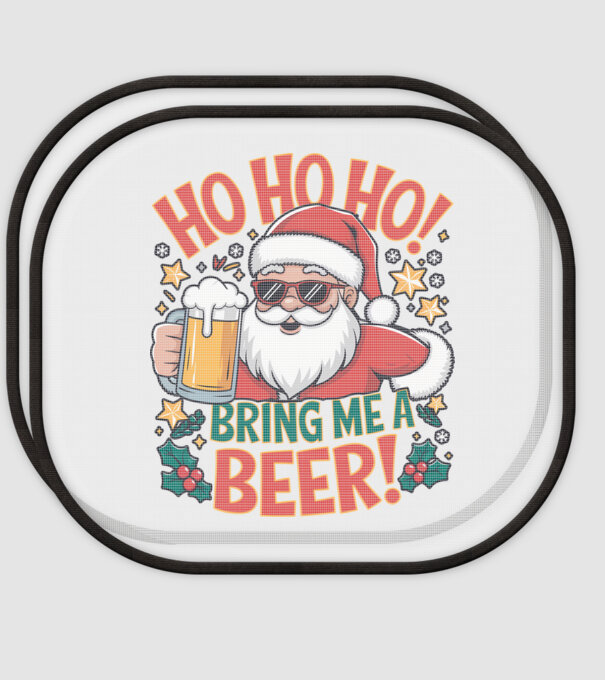HO HO HO bring me a BEER santa Alb model alb pe tricou