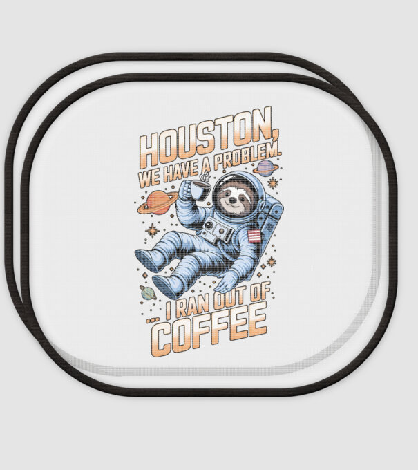 Houston we have a problem coffee model alb pe tricou
