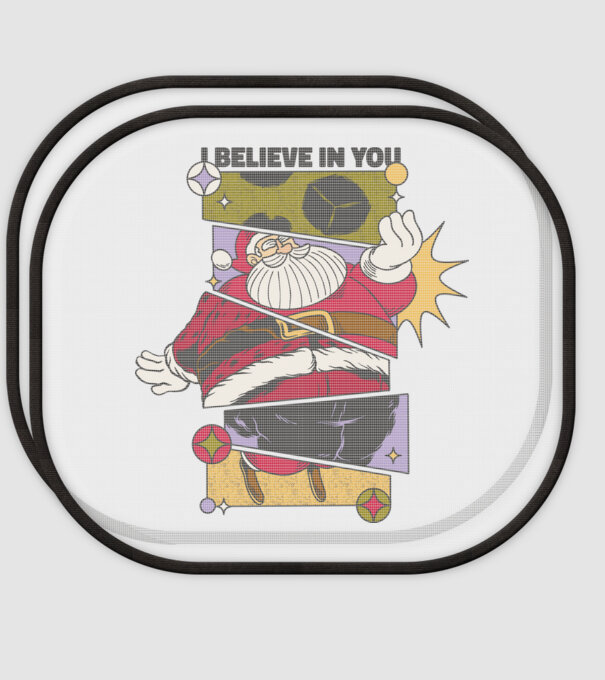 I believe in you Santa model alb pe tricou