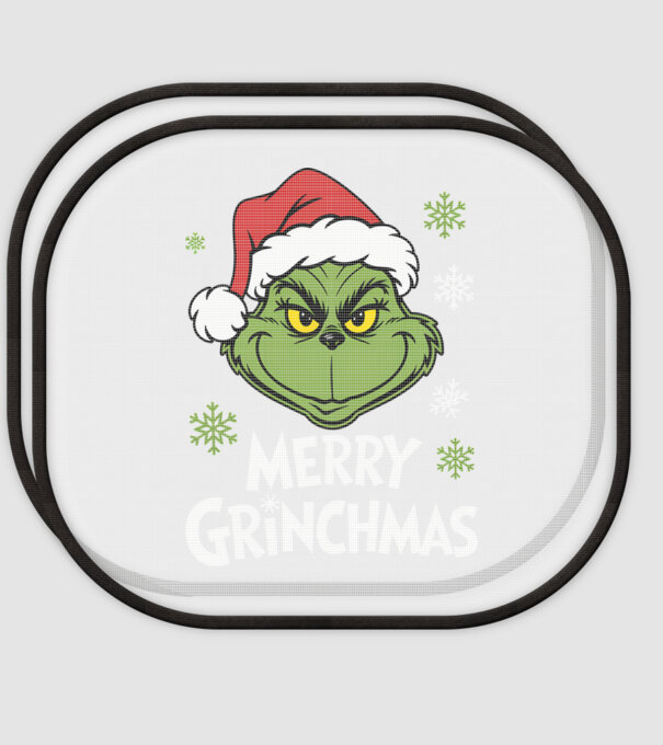 Merry Grinchmas Negru model alb pe tricou