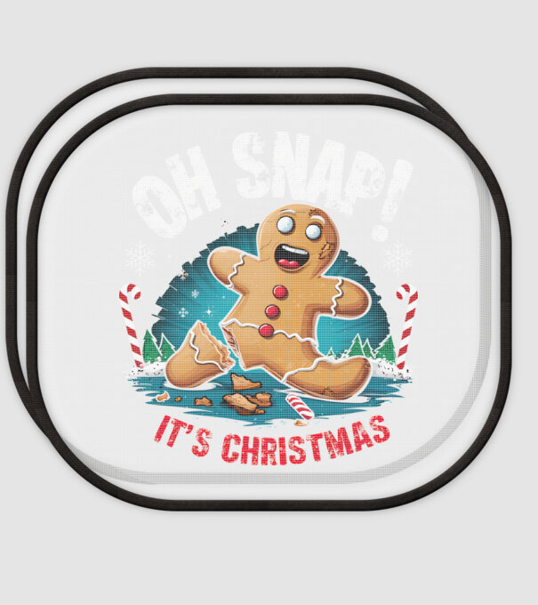 Oh snap! It's christmas Negru model alb pe tricou