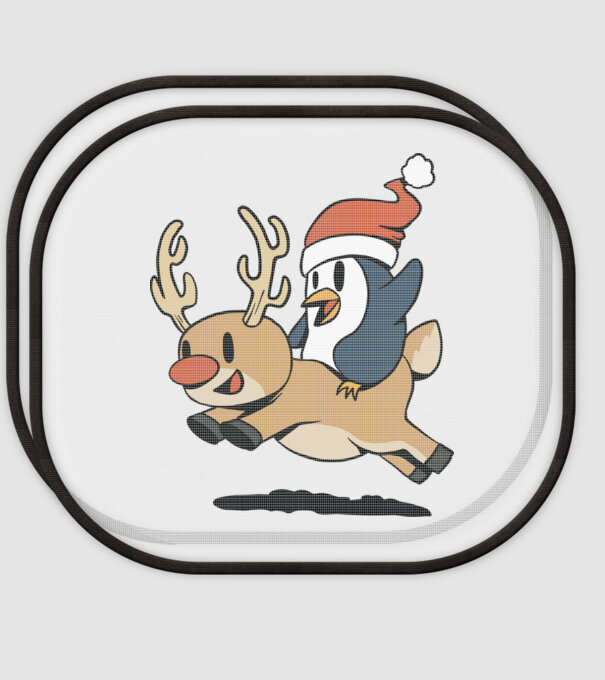 pinguin reindeer cristmas model alb pe tricou