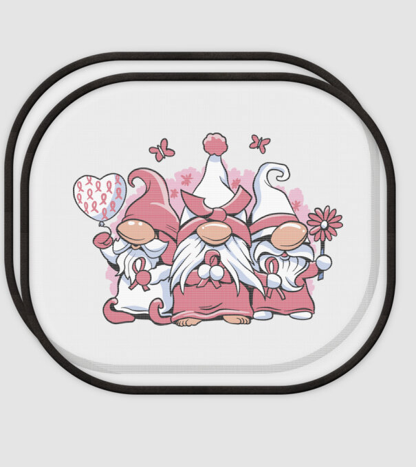 Pink christmas Gnomes model alb pe tricou