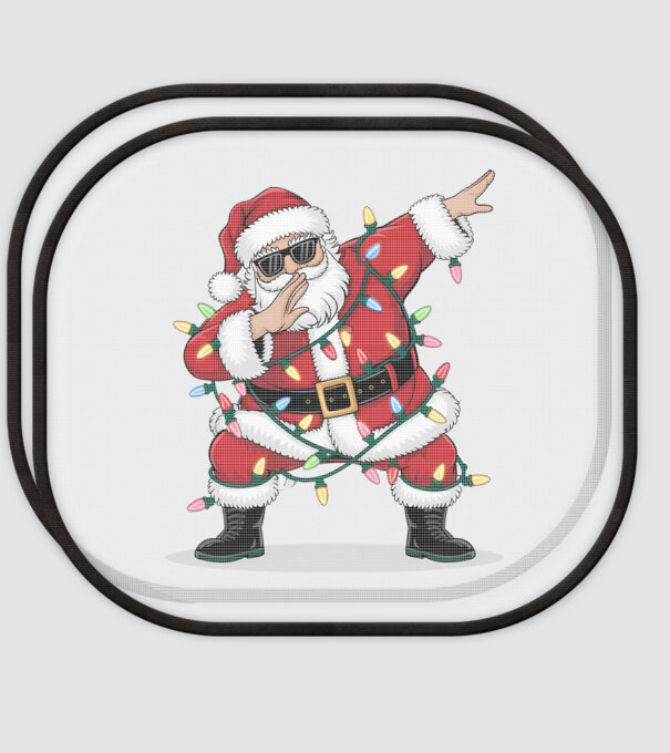 Santa Dab model alb pe tricou