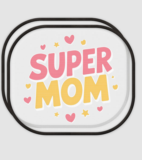 Super Mom Negru model alb pe tricou