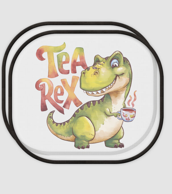 Tea Rex model alb pe tricou