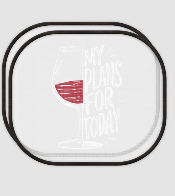 Wine Plans For Today Negru model alb pe tricou