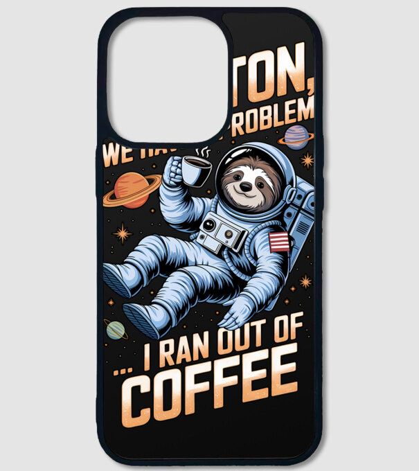Houston we have a problem coffee model negru pe tricou