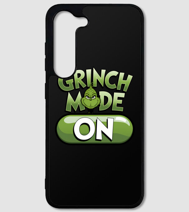 Grinch mode ON model negru pe tricou