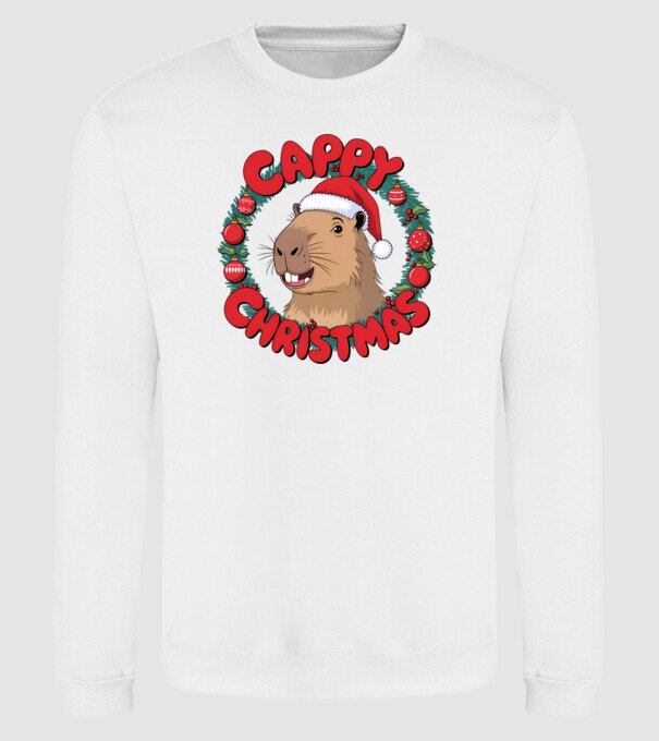 Cappy Christmas 1 model alb pe tricou