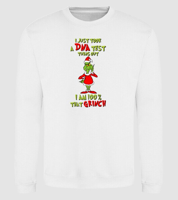 I just took a DNA test - I am Grinch model alb pe tricou