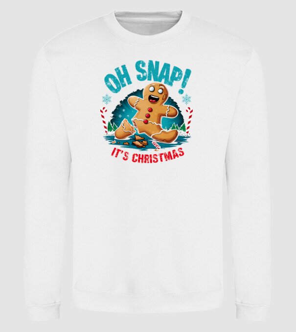 Oh snap! It's christmas Alb model alb pe tricou
