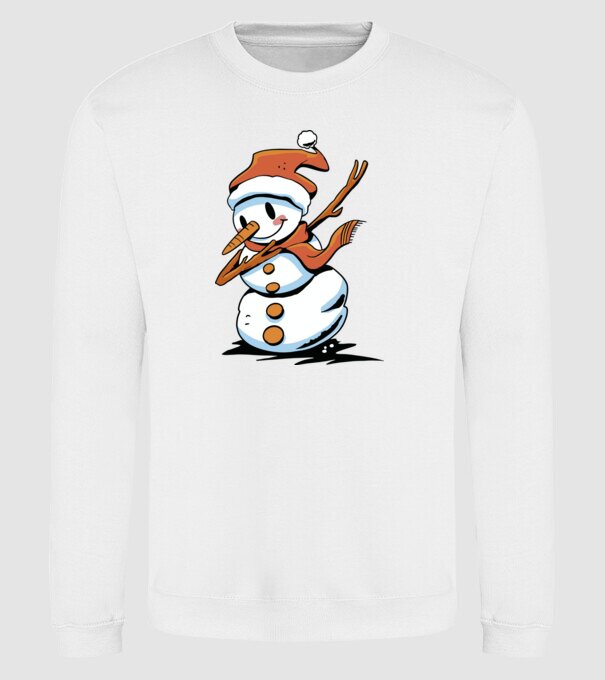 om de zăpadă Dab model alb pe tricou